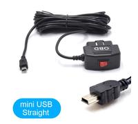 Kit De Voiture 24h,C¿Ble De Chargement 5v 3a Avec Port Mini Micro Usb,Pour Xiaomi 70mai Yi 360 Dash Cam Dvr,Obd - Type Mini Straight