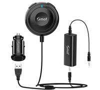 Kit de Voiture Bluetooth, Adaptateur Bluetooth Voiture avec Isolateur de Bruit de Boucle de Terre, Appels Mains Libres et Diffusion de Musique, Récepteur Bluetooth, Chargeur de Voiture USB Double Port