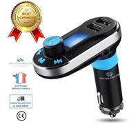 Kit de Voiture Bluetooth - LCC® - Lecteur MP3 FM - Appel Mains Libres - Double Recharge USB - Rouge