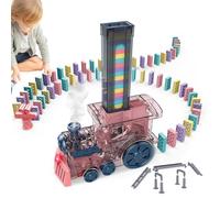 Kit de voiture Domino Train Expérience pour : ajoutez une locomotive de simulation d'eau à Playtara | Jeu de jouets de train domino électrique | Jouet amusant pour maternelle