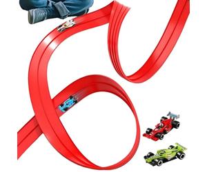 Kit de voiture et de piste - Rampe de course enroulable, kit de jeu de véhicule à ventouse, piste flexible en PVC, design de rangement compact | Ensemble de jouets créatifs pour enfants, garçons