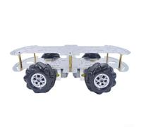 Kit de voiture robot mécanique dynamique à monter soi-même 4WD Châssis intelligent double couche Cadre en métal TT Moteur omnidirectionnel Projet STEM éducatif pour Arduino pour Raspberry Pi