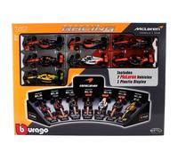 KIT DE VOITURE STATIQUE BURAGO MCLAREN F1 7x MCL36 MCL60 MCL38 ÉCHELLE 1/43