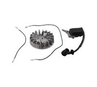 Kit de volant d'inertie et d'allumage, lot de 2 pièces pour tronçonneuse 25 CC de rechange avec tasse de démarrage, mise à niveau rapide pour scie à main de 30,5 cm, installation facile, utilisation