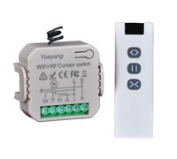 Kit de volets roulants intelligents Wi-Fi (interrupteur + télécommande RF) - Compatible avec Google Home, Alexa, application Tuya/Smart Life, manuel et télécommande (1)