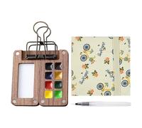 Kit de voyage avec palette de couleurs, kit polyvalent de peinture à l'aquarelle, Fournitures d'art de voyage créatives Ensemble aquarelle de poche pour l'école à la maison à