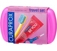 Kit De Voyage - Brosse À Dents Cs 5460 Avec Dentifrice « Be You » 2 Brossettes Interdentaires Cps Prime 07 Et 09 Kit De Soins Dentaires 9,5 Cm X 6 Cm Magenta