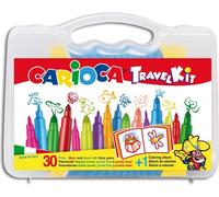 Kit de voyage CARIOCA, 30 pièces dans une boîte en plastique + livre de coloriage