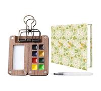 Kit de voyage pour aquarelle, kit de peinture aquarelle polyvalent, fournitures d'aquarelle, kit d'aquarelle de poche pratique pour peintres, artistes, étudiants