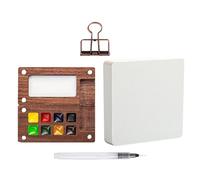 Kit de voyage pour palette de peinture - Palette d'art portable compatible avec carnet de croquis - Peinture de sac en bois pour aquarelle, gouache, acrylique, idéale pour les croquis sur le terrain