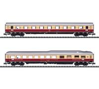 Coffret 2 voitures TEE «Rheinpfeil», Avümh 111 avec feux LED, WRümh restaurant,