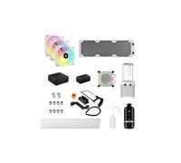 CORSAIR Hydro X Series iCUE LINK XH405i Kit de Watercooling Personnalisé - Waterblock pour Processeur XC7 ELITE - Pompe/Réservoir D5 XD5 ELITE - 3 Ventilateurs RGB QX120 - Blanc