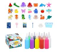 Kit d'eau avec 10 gels et 12 moules pour activités artistiques et artisanales, kit de loisirs créatifs, pour enfants de 5 ans en famille, école, maison, fête, anniversaire