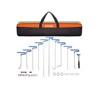 VEVOR Rods Kit de débosselage 20 pièces sans Peinture en Acier Inoxydable Outil Professionnel de débosselage de Queue de Baleine Outil de débosselage pour Bosses mineures, Bosses de Porte et dommages
