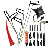 Kit Debosselage Sans Peinture,Kit Debosselage,Kit Débosselage Ventouse,23 pcs Kit de débosselage,Avec six crochets et percuteurs moulés, un petit marteau et une pompe à air,Pour le débosselage