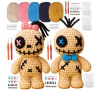 Kit débutant au crochet, poupées vaudou couple 4PCS, fournitures de crochet