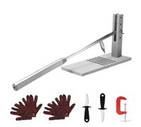 Kit d'écaillage d'huîtres, outil d'écaillage d'huîtres | Machine à ouvrir les huîtres en acier inoxydable - Ensemble d'outils Shucker avec 2 couteaux, gants, ouvre-fruits de mer pour coquillages et hu