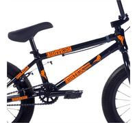 Kit Decalart de 11 autocollants pour cadre de vélo BMX universels, couvre-rayures FREE STYLE street race sport aventure graphiques pour BMX, renouvelle le cadre L101 (035 Orange)