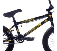 Kit Decalart de 11 autocollants pour cadre de vélo BMX universels, couvre-rayures FREE STYLE street race sport running graphiques pour BMX, renouvelle le cadre L102 (091 Or)