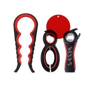 Kit décapsuleur Easy Jar, Ruspela Lot de 4 ouvre-bocaux, ouvre-boîtes pour arthrite mains 6 en 1, 5 en 1, décapsuleurs 4 en 1, tampon antidérapant pour les enfants, les personnes âgées