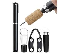 Kit décapsuleur portable de voyage Tire-bouchon Outil de débouchage avec pompe à air pour vin | Pour restaurant, maison, bar, barman, mariage, fête, voyage