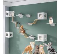 Kit d'échafaudage mural pour chat - Étagère murale pour chat - Nid de chat - Plateforme de saut - Capsule spatiale - Robuste et stable (Style7)