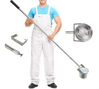 Kit d'échantillonnage d'eau télescopique en acier inoxydable, bécher pendulaire réglable avec louche fixe, louche d'échantillonnage de 1000 ml pour le prélèvement d'échantillons d'eau(7m)