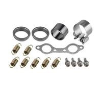 Kit d'échappement joint de boulon de collecteur joints de beignet ressort Compatible avec RZR UTV 800 4X4 EFI 2008 2009 2010 2011(black)