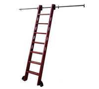 Kit d'échelle coulissante de 3,3 à 20 Pieds, Rails coulissants pour bibliothèque | Rails de Rail Mobiles et Extensibles pour bibliothèque et entrepôt, kit Complet (sans é