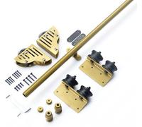 Kit d'échelle coulissante - Rail de bibliothèque robuste pour bibliothèque, entrepôt, bar, placard - Rails coulissants mobiles (échelle non incluse)