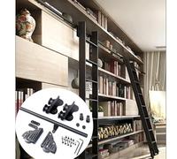 Kit D'échelle Roulante Bibliothèque - Kit De Quincaillerie Échelle Roulante Rétractable, Rail Échelle Coulissante Bibliothèque, Kit De Quincaillerie Échelle Coulissante(600cm(19.7 ft) Track kit)