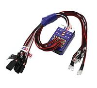 Kit d'éclairage 12 LED Frein de direction pour modèles à l'échelle 1/10 Yokomo Tamiya HSP HPI AXIAL RC4WD TRX (Bleu-12LED) - AneegFPV