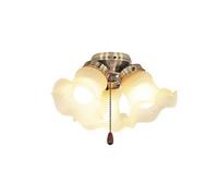 Kit d'éclairage 3 pour ventilateurs de plafond CasaFan Laiton antique CasaFan