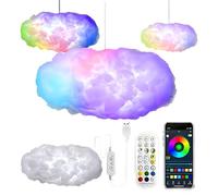 Kit D'éclairage 3D Big Cloud Lightning, Kit D'éclairage Nocturne Créatif Multicolore, Synchronisation Musicale Sans Fil À 360 Degrés Via Une Application pour Salle de Jeux, Fête, Garage, Club, Bar