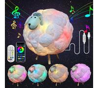 Kit d'éclairage 3D en forme de gros mouton - Synchronisation de la musique - Blanc chaud - Bande lumineuse multicolore - Application à distance - Sans bricolage - Décoration d'intérieur pour adultes