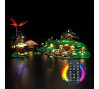 Kit d'éclairage à distance compatible avec Lego 10354 The Shire (pas de modèle), kit d'éclairage LED compatible avec le modèle de brique Lego The Shire 10354