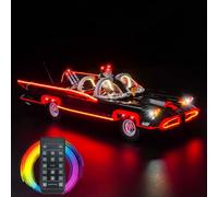 Kit d'éclairage à distance compatible avec Lego B'atman : The Classic TV Series Batmobile 76328 (pas de modèle), kit d'éclairage LED compatible avec 76328 B'atman The Classic TV Series Batmobile