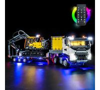 Kit d'éclairage à distance compatible avec Lego Volvo FMX Truck & EC230 Electric Excavator (pas de modèle), kit d'éclairage LED compatible avec camion Technic Volvo FMX avec pelleteuse électrique