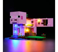 Kit d'éclairage à LED pour Lego Minecraft The Pig House 21170 (non modèle, éclairage uniquement) BrickBling Kit d'éclairage DIY Lumière décorative