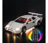 Kit d'éclairage à télécommande compatible avec Lego 10337 Lamborghini Countach 5000 Quattrovalvole (pas de modèle), kit d'éclairage LED pour Lamborghini Countach 5000 Quattrovalvole Jouet créatif
