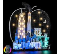 Kit d'éclairage à télécommande compatible avec Lego 21066 New York City - The Big Apple (pas de modèle)