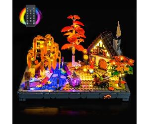 Kit d'éclairage à télécommande compatible avec Lego Autumn Cottage Garden 11372 (pas de modèle) - Kit d'éclairage LED compatible avec les briques Lego Automne Cottage Garden