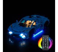 Kit d'éclairage à télécommande compatible avec Lego Chevrolet Corvette Stingray Blue 42217 (pas de modèle), kit d'éclairage LED compatible avec Lego Chevrolet Corvette Stingray Blue Jouet créatif