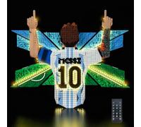 Kit d'éclairage à télécommande compatible avec Lego Lionel Messi - Celebration 43018 (pas de modèle) - Kit d'éclairage LED compatible avec Lego Lionel Messi - Modèle de blocs de construction de