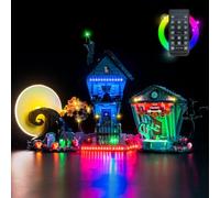 Kit d'éclairage à télécommande compatible avec Lego Tim Burton's The Nightmare Before Christmas 21351 (pas de modèle), kit d'éclairage LED compatible avec Disney Tim Burton's The Nightmare Before