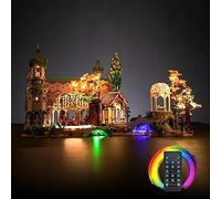 Kit d'éclairage avec télécommande compatible avec Lego 10316 Rivendell (aucun modèle inclus), kit d'éclairage LED pour Le Seigneur des Anneaux : modèle de briques de construction Rivendell Icons