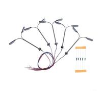 Kit d'éclairage de plate-forme de calibre N 5 pièces LED pour réverbères à l'échelle 1:160 avec résistances 12 V incluses