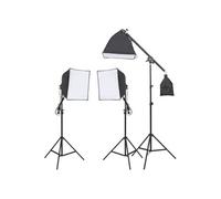 vidaXL Kit d'éclairage de studio 190232 – trépied, boîte à lumière, lampe photo et sac