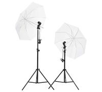 vidaXL Kit d'éclairage de studio Bussandri Exclusive 190230 – trépieds et parapluies Noir
