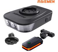 Kit d'éclairage de vélo RAVEMEN FR500, phare avant CL01 Pro, feu arrière, rechargeable, allumage/extinction automatique, avec AGM04